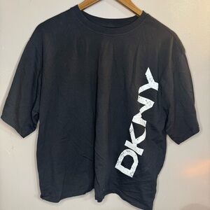DKNY Sport Charcoal V-Neck Tee